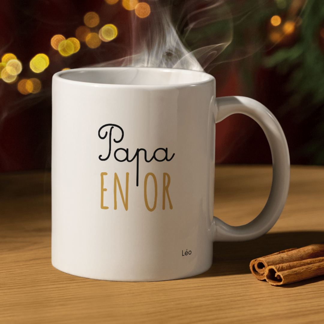Mug Papa en or
