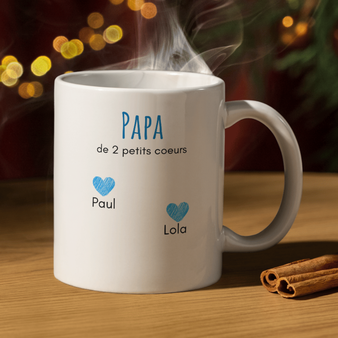 Mug Les petits coeurs de papa