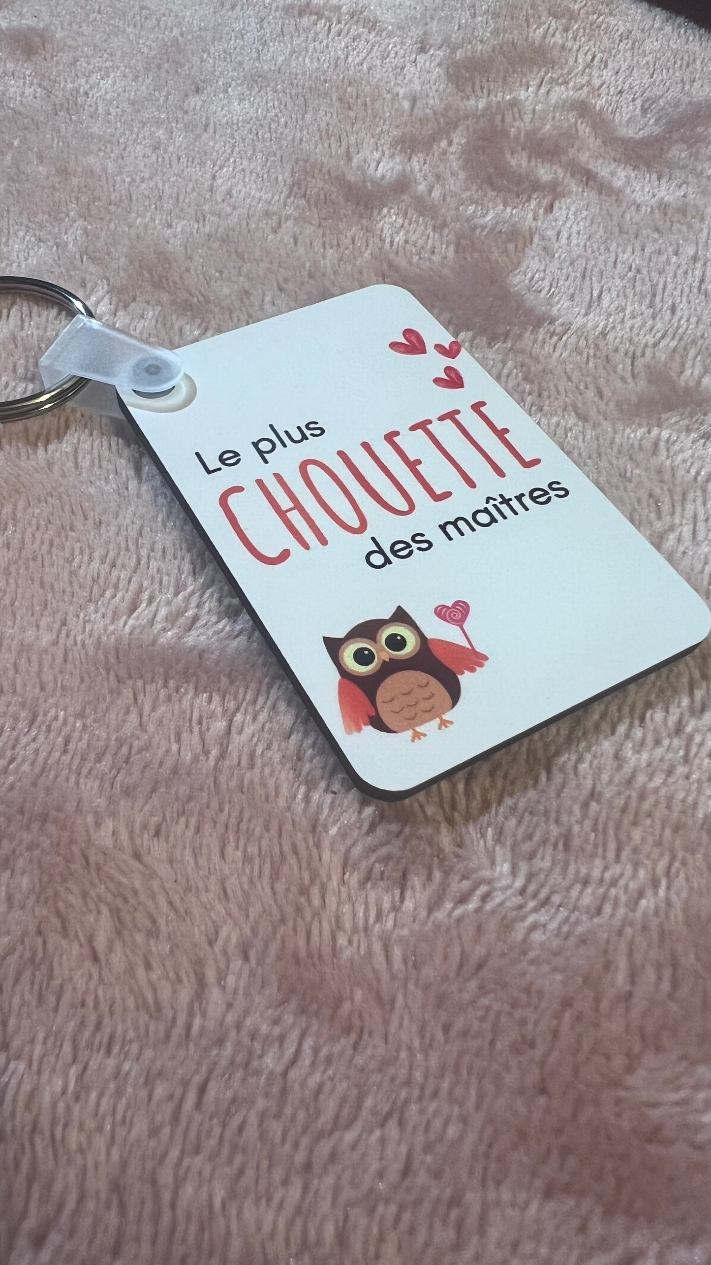 Porte clé rectangulaire Le plus chouette