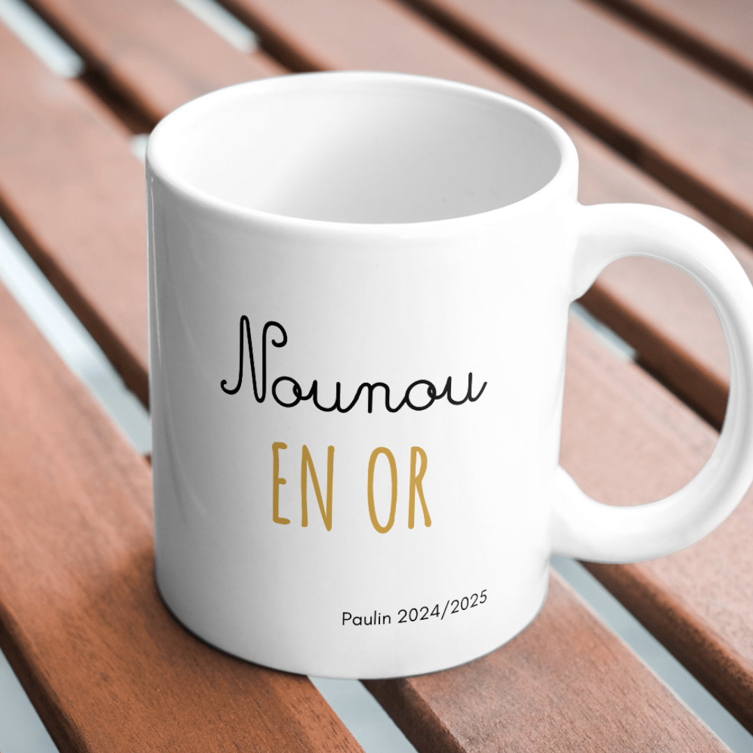 Mug Nounou en or