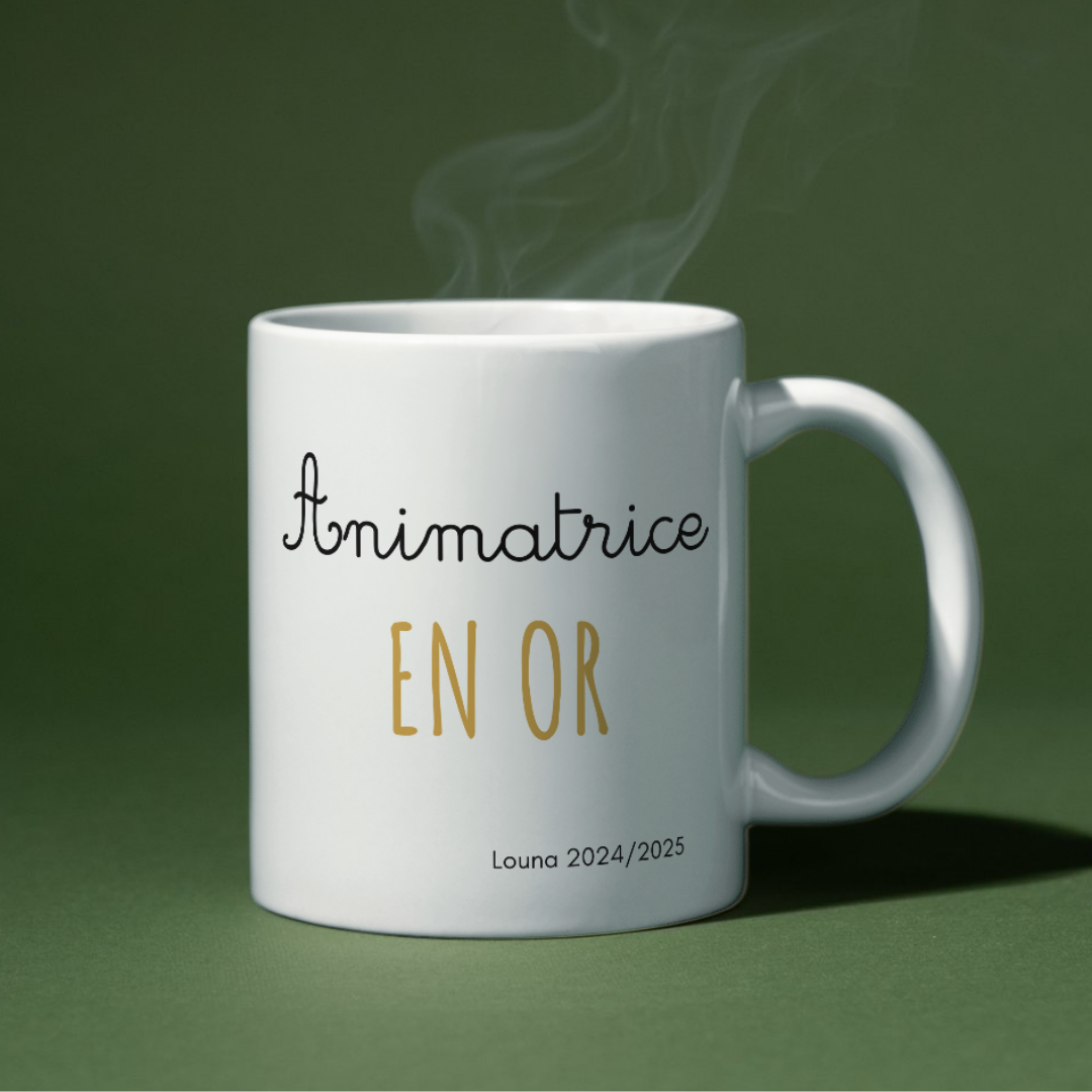 Mug Animatrice en or