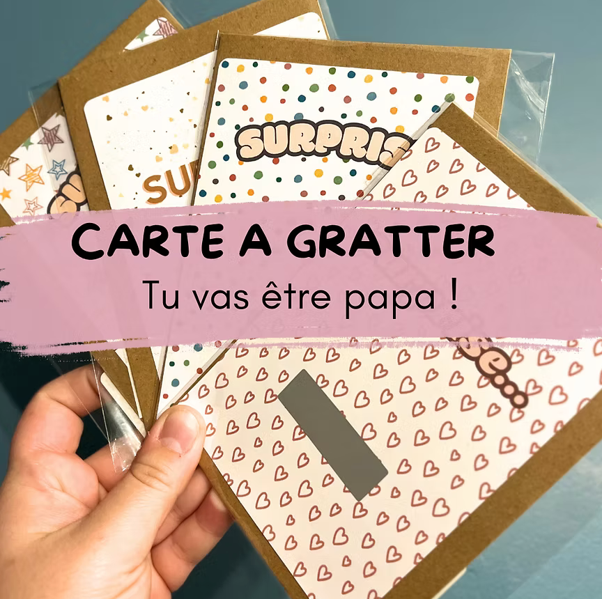 Carte à gratter "Tu vas être papa"