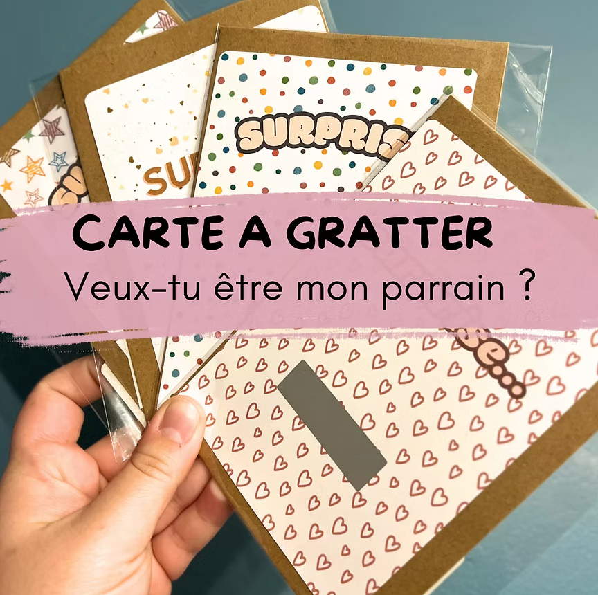 Carte à gratter "Veux-tu être mon parrain ?"