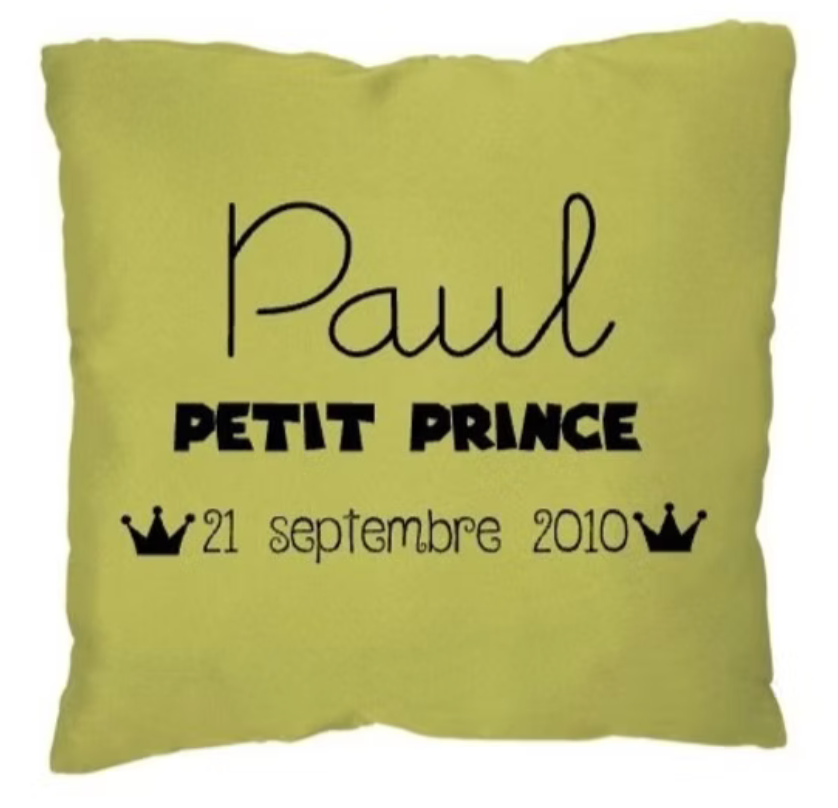 Coussin prince ou princesse