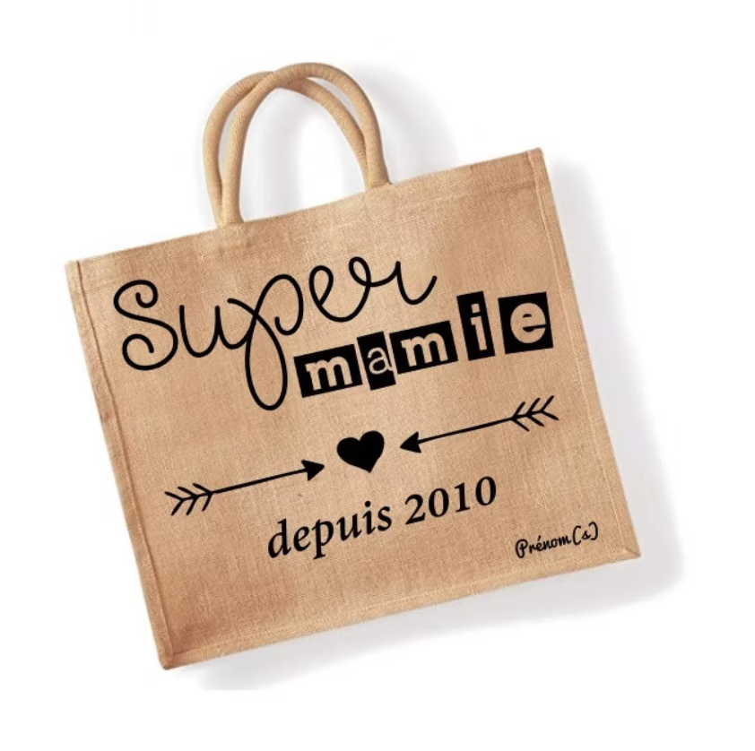 Sac en toile de jute - Mamie depuis...