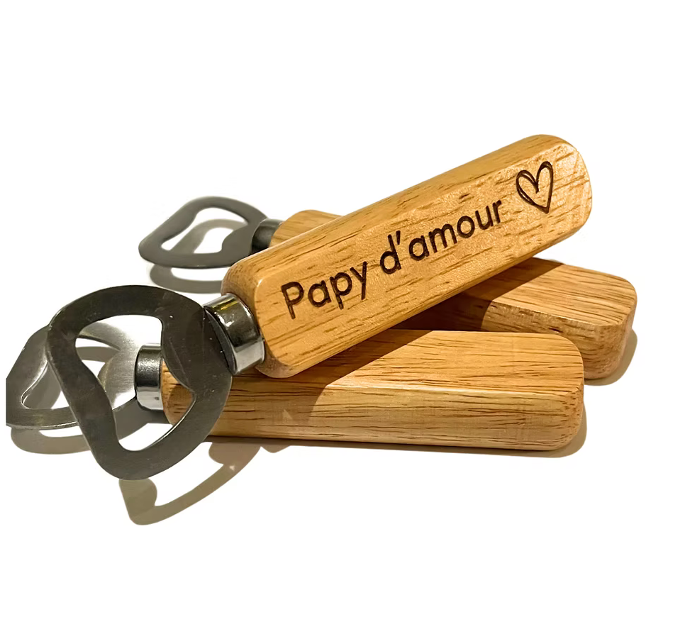 Décapsuleur gravé Papy d'amour
