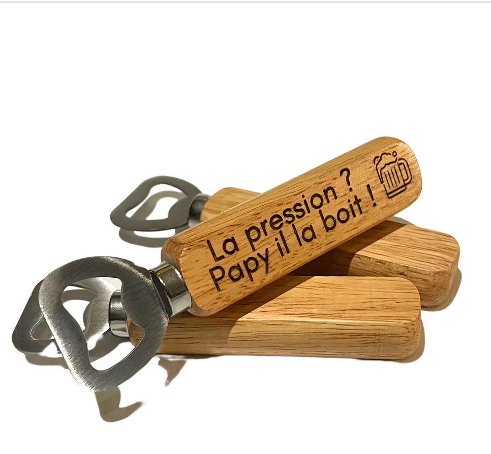 Décapsuleur gravé La pression de Papy