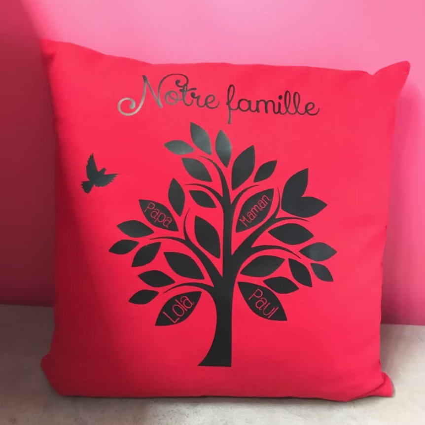 Coussin arbre de famille