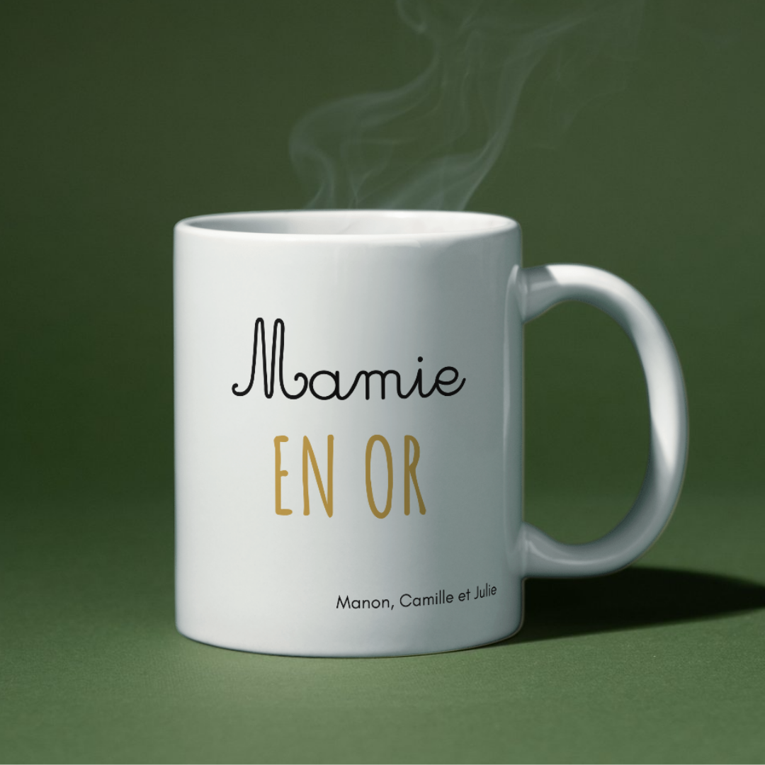 Mug Mamie en or