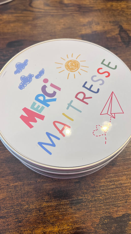 Boite en métal Merci - Maîtresse