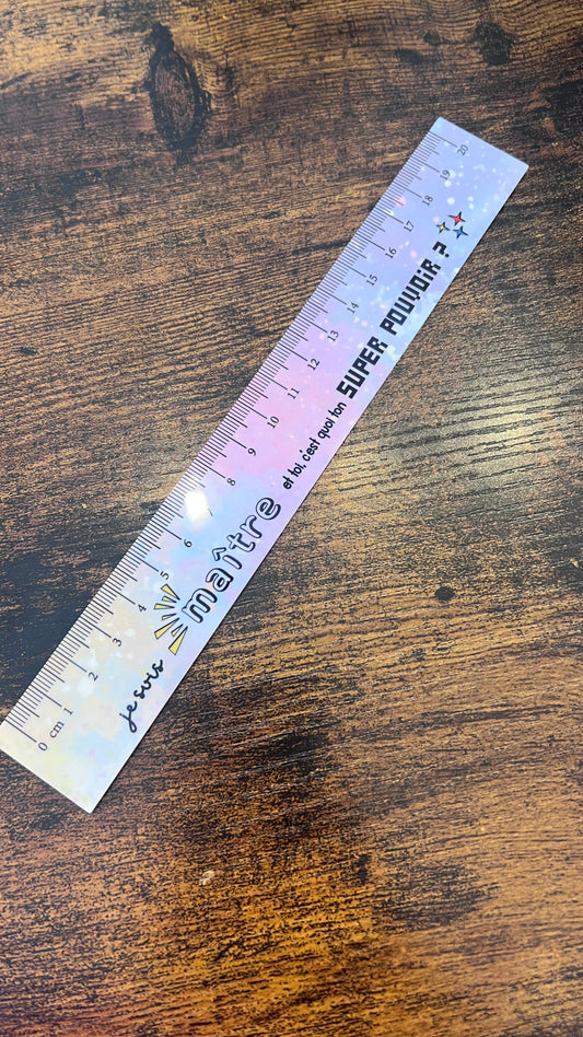 Règle en métal 20 cm - Super pouvoir - maître